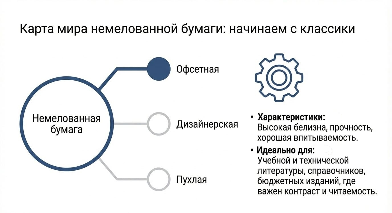 Немелованная (каландрированная) бумага: преимущества, виды и применение в типографии