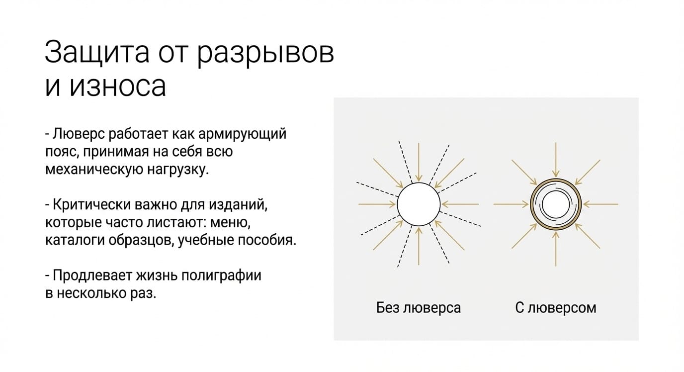 Люверсы в типографии: виды, преимущества и применение