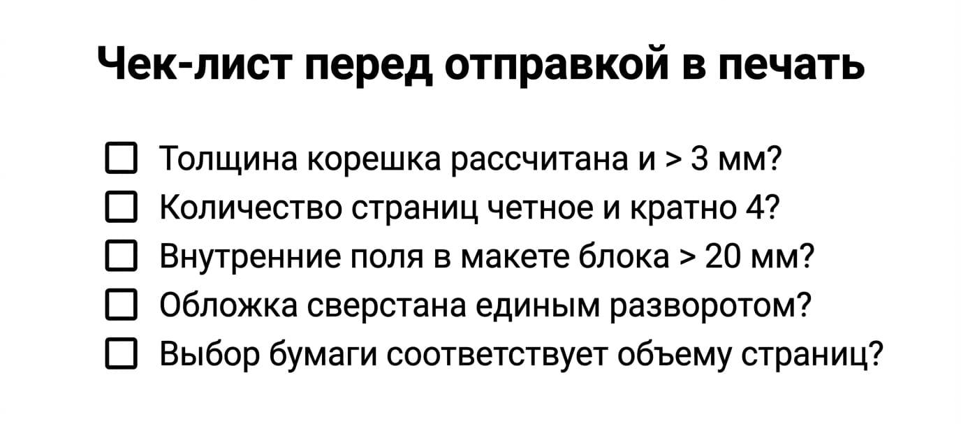 Сколько страниц нужно, чтобы склеить брошюру на КБС?