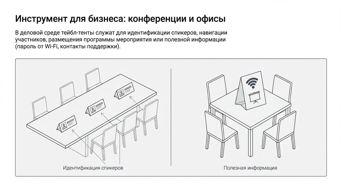 Тейбл-тент: определение, виды и применение в типографии и рекламе
