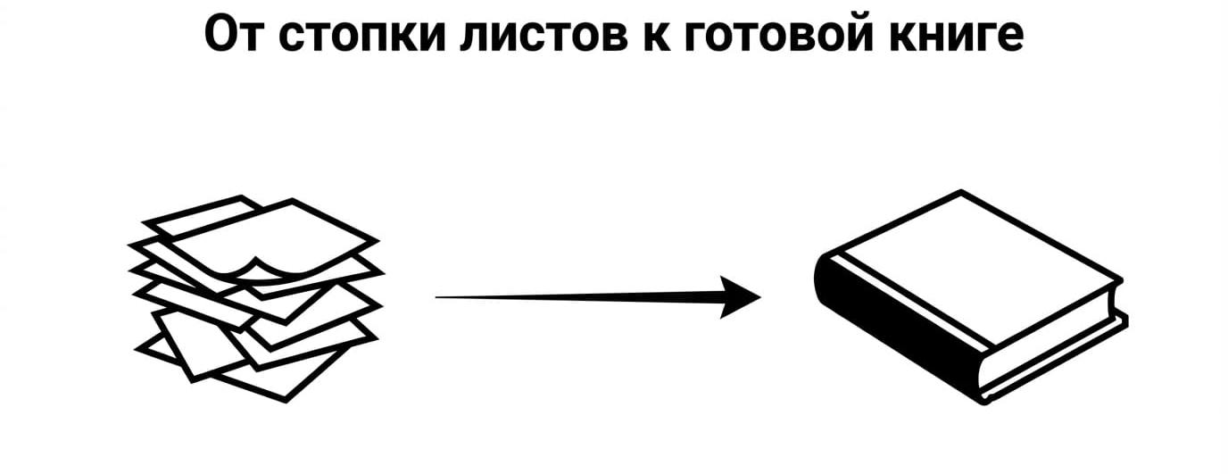Сколько страниц нужно, чтобы склеить брошюру на КБС?