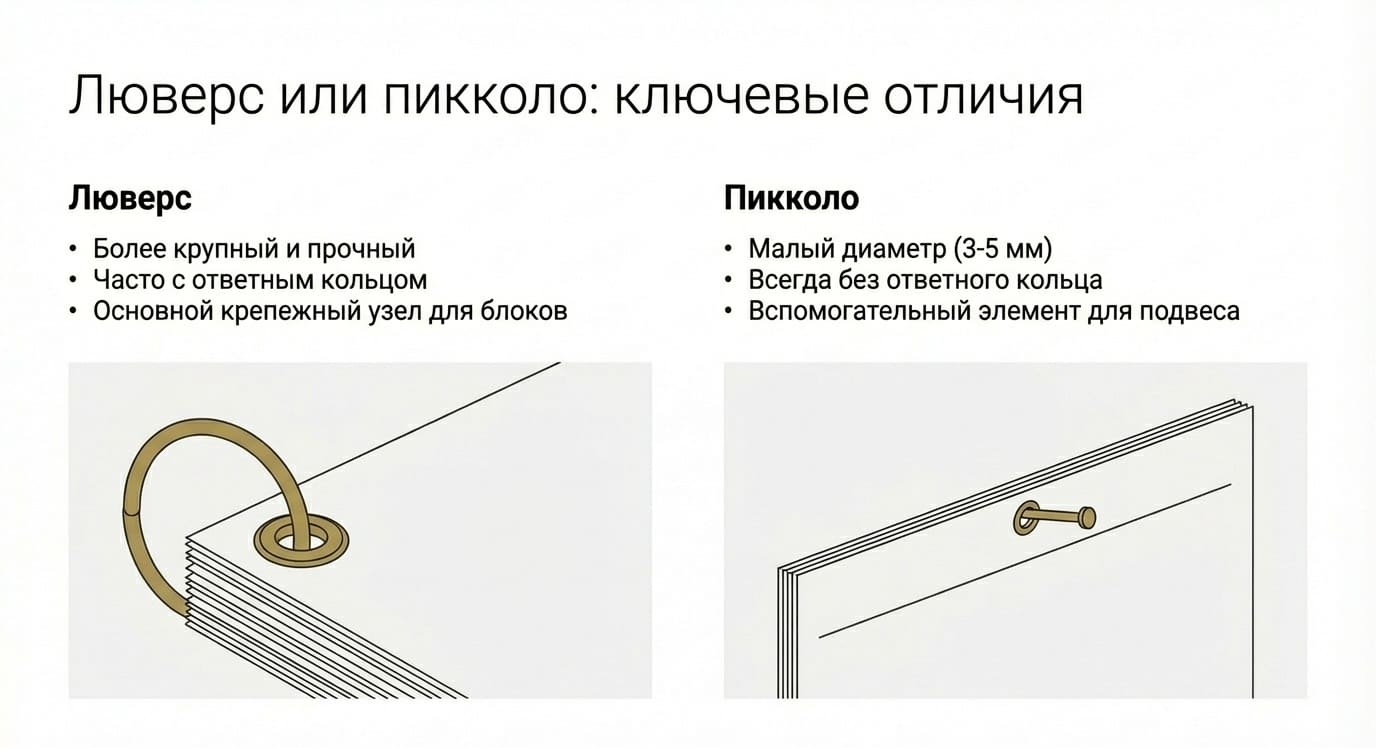 Люверсы в типографии: виды, преимущества и применение