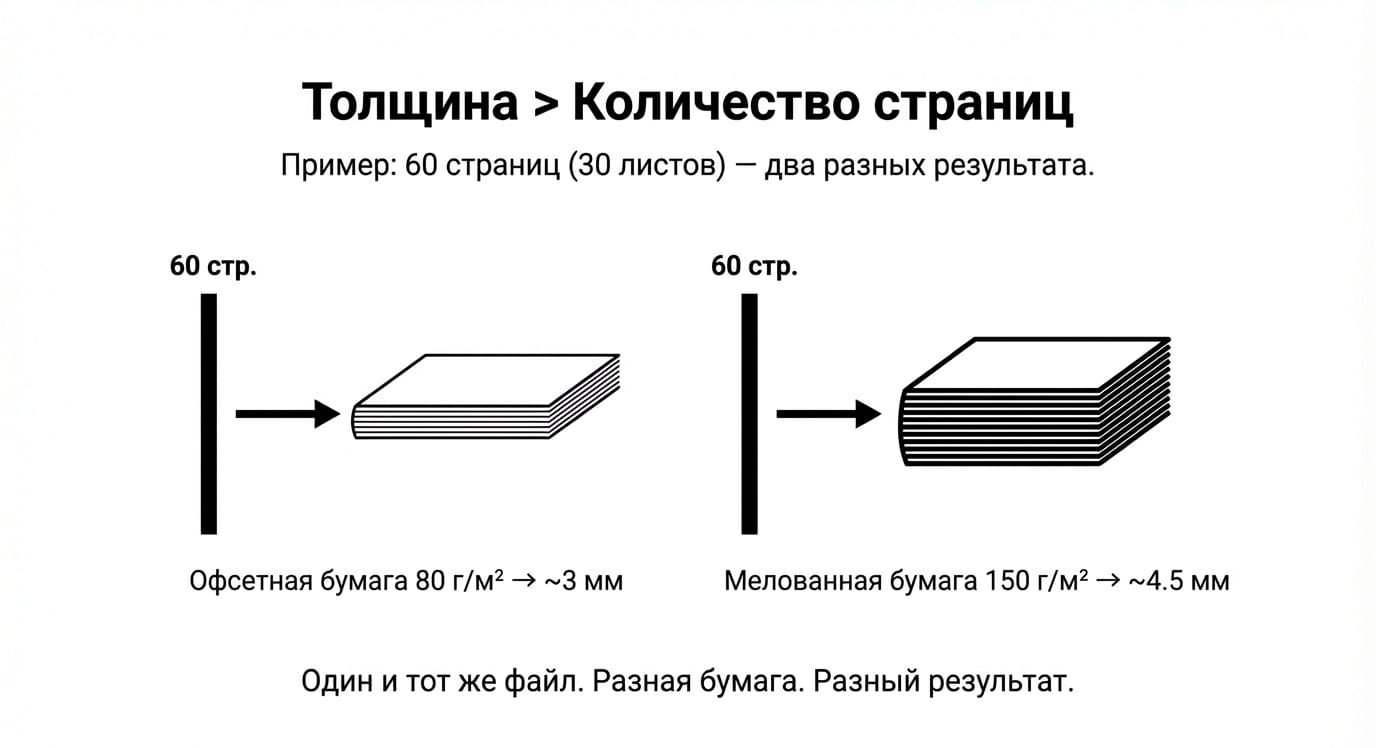 Сколько страниц нужно, чтобы склеить брошюру на КБС?