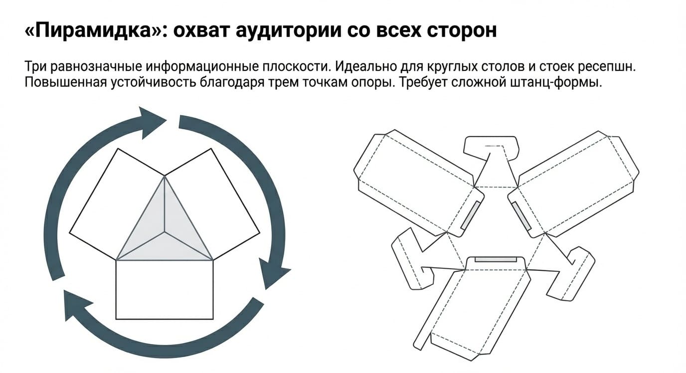 Тейбл-тент: определение, виды и применение в типографии и рекламе