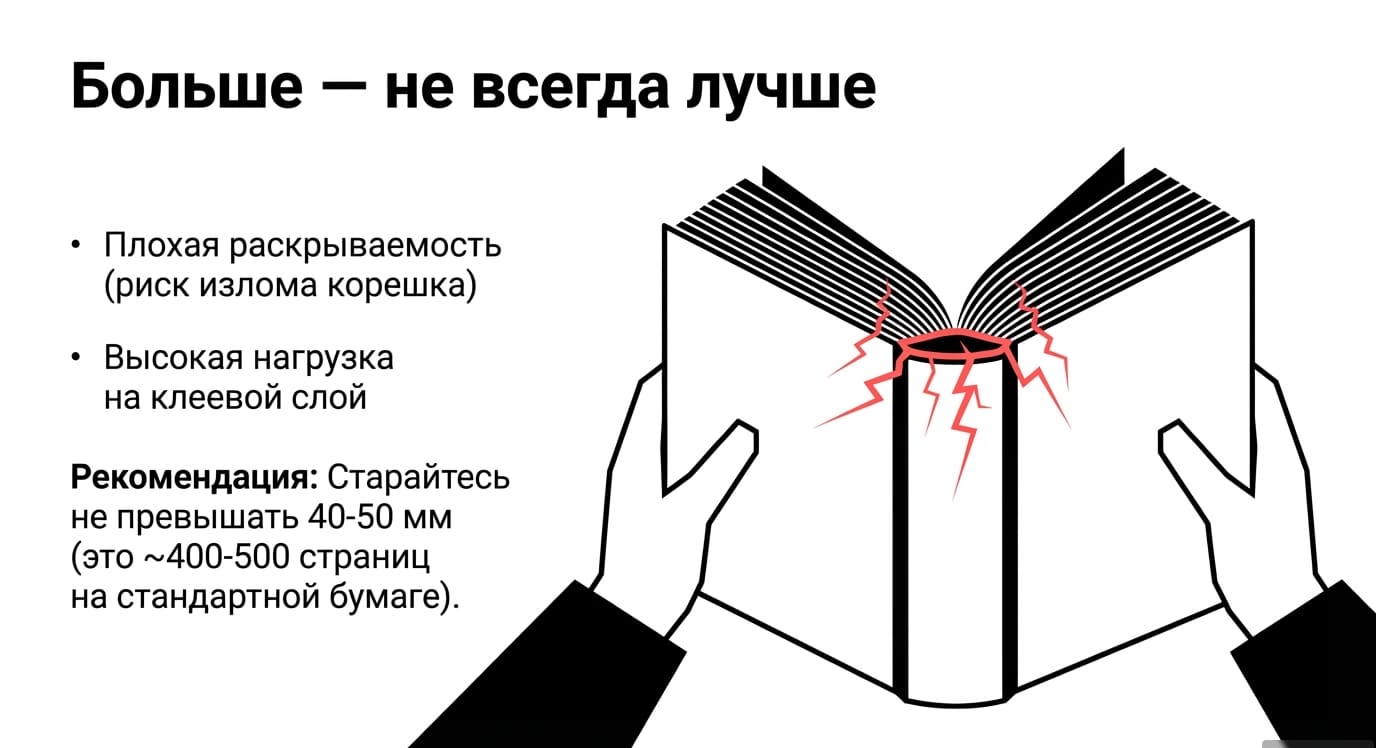 Сколько страниц нужно, чтобы склеить брошюру на КБС?