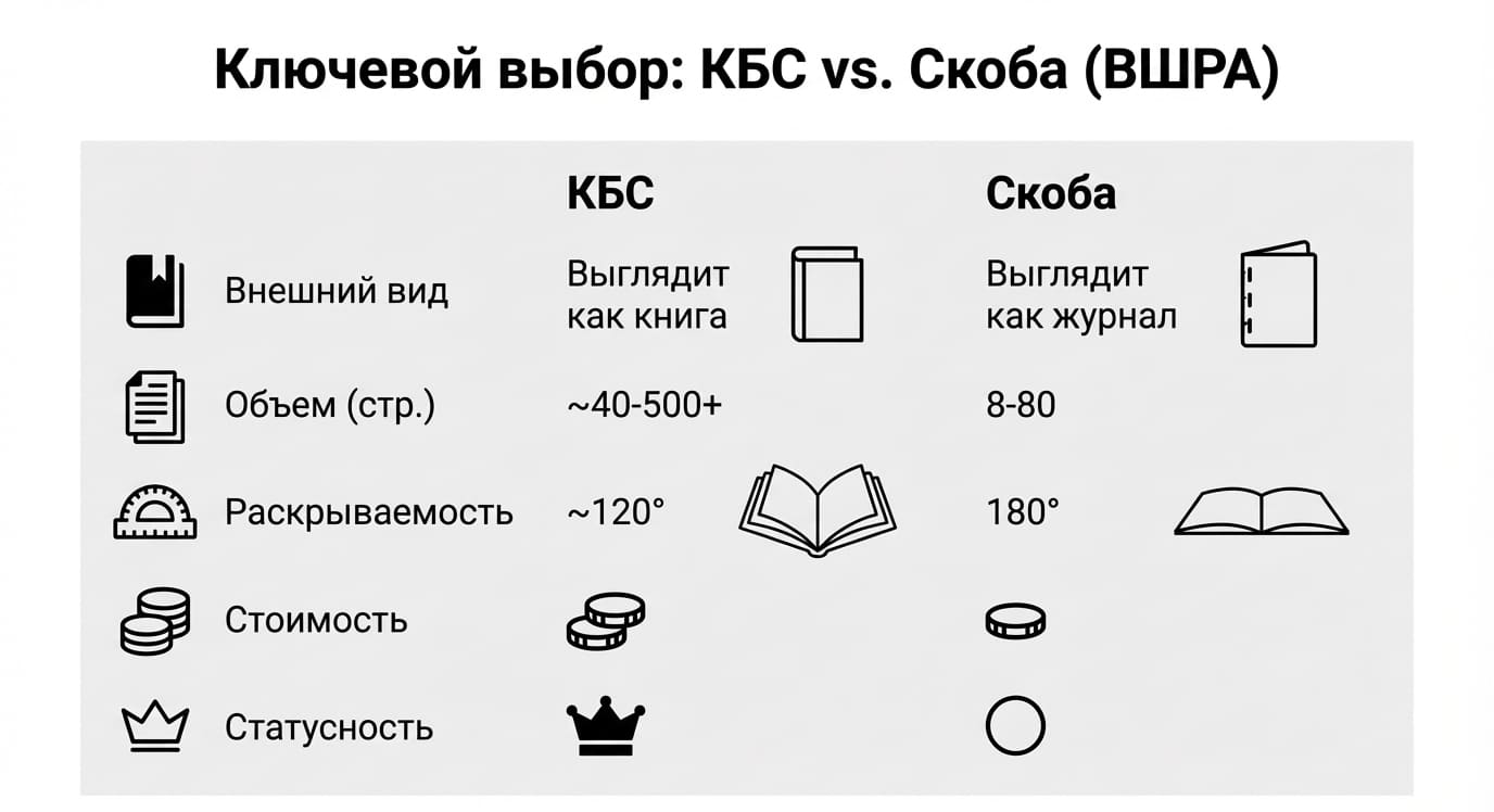 Сколько страниц нужно, чтобы склеить брошюру на КБС?