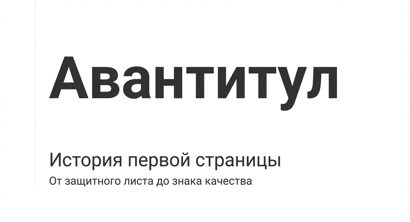 Авантитул: определение, происхождение и роль в книгоиздательстве