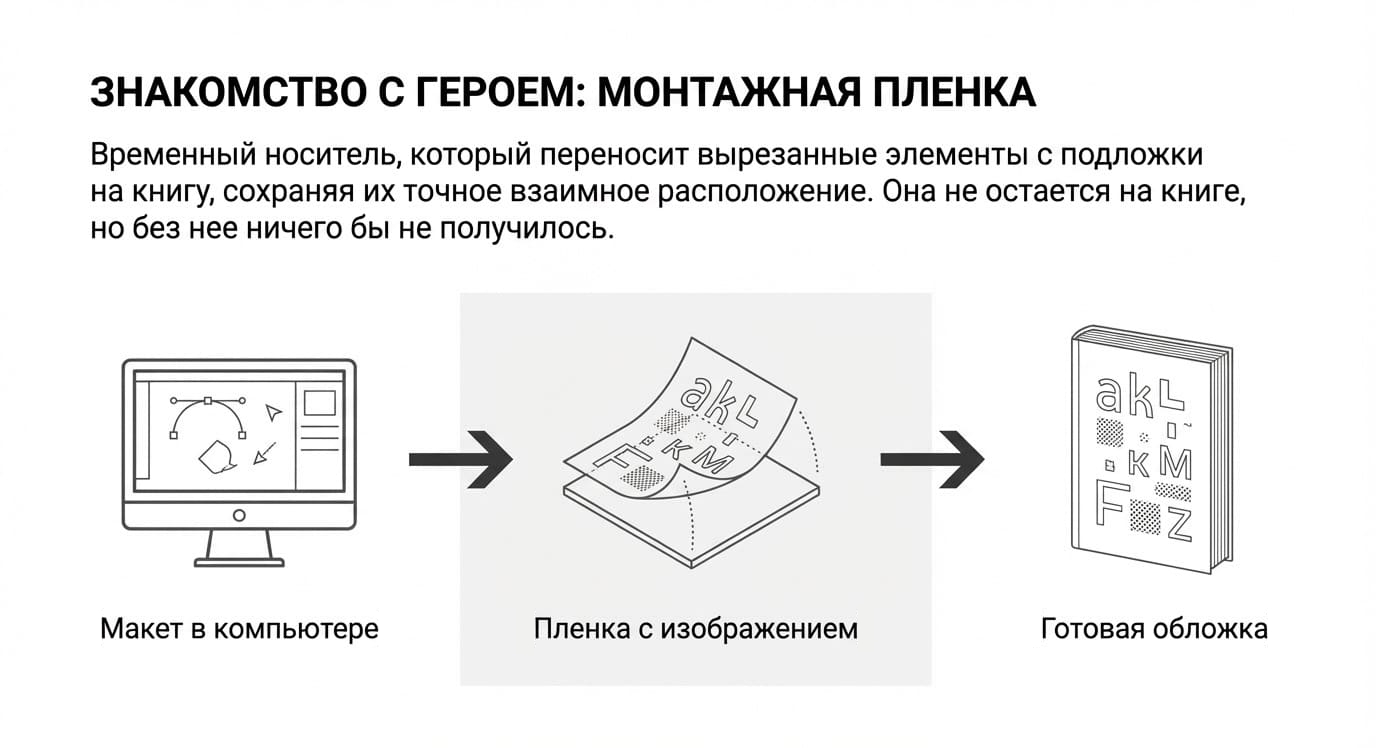Монтажная пленка в типографии
