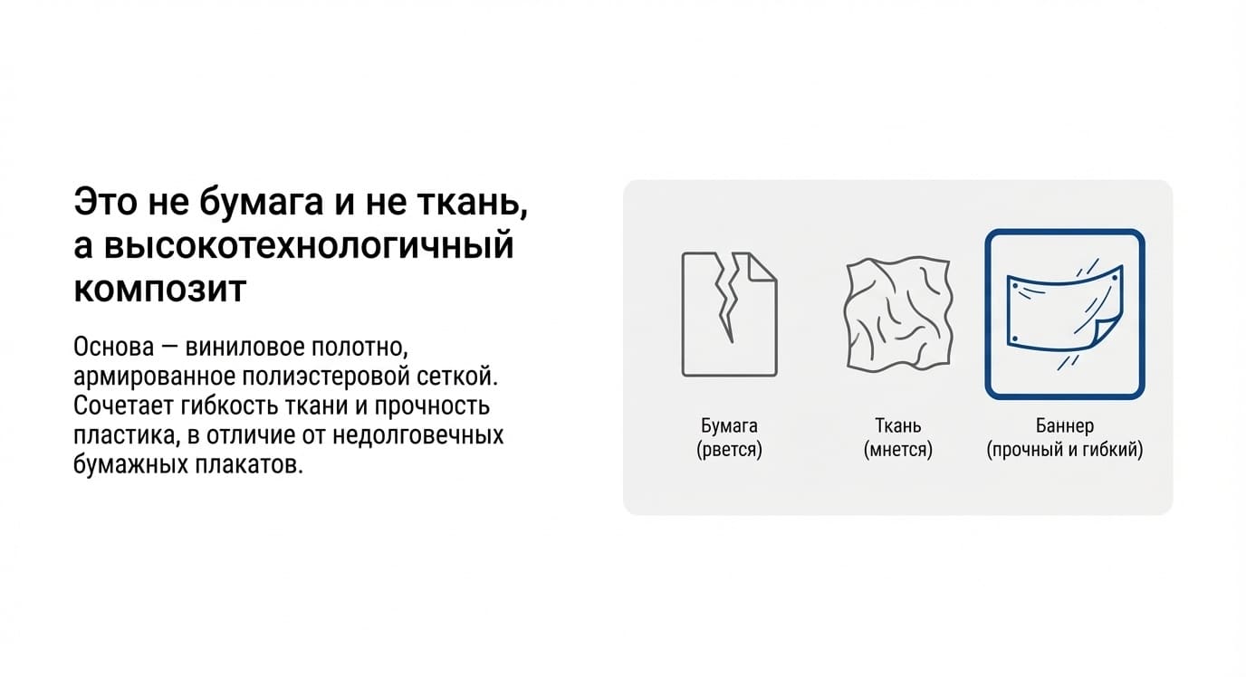 Баннерная ткань: характеристики, виды и применение в продвижении книг