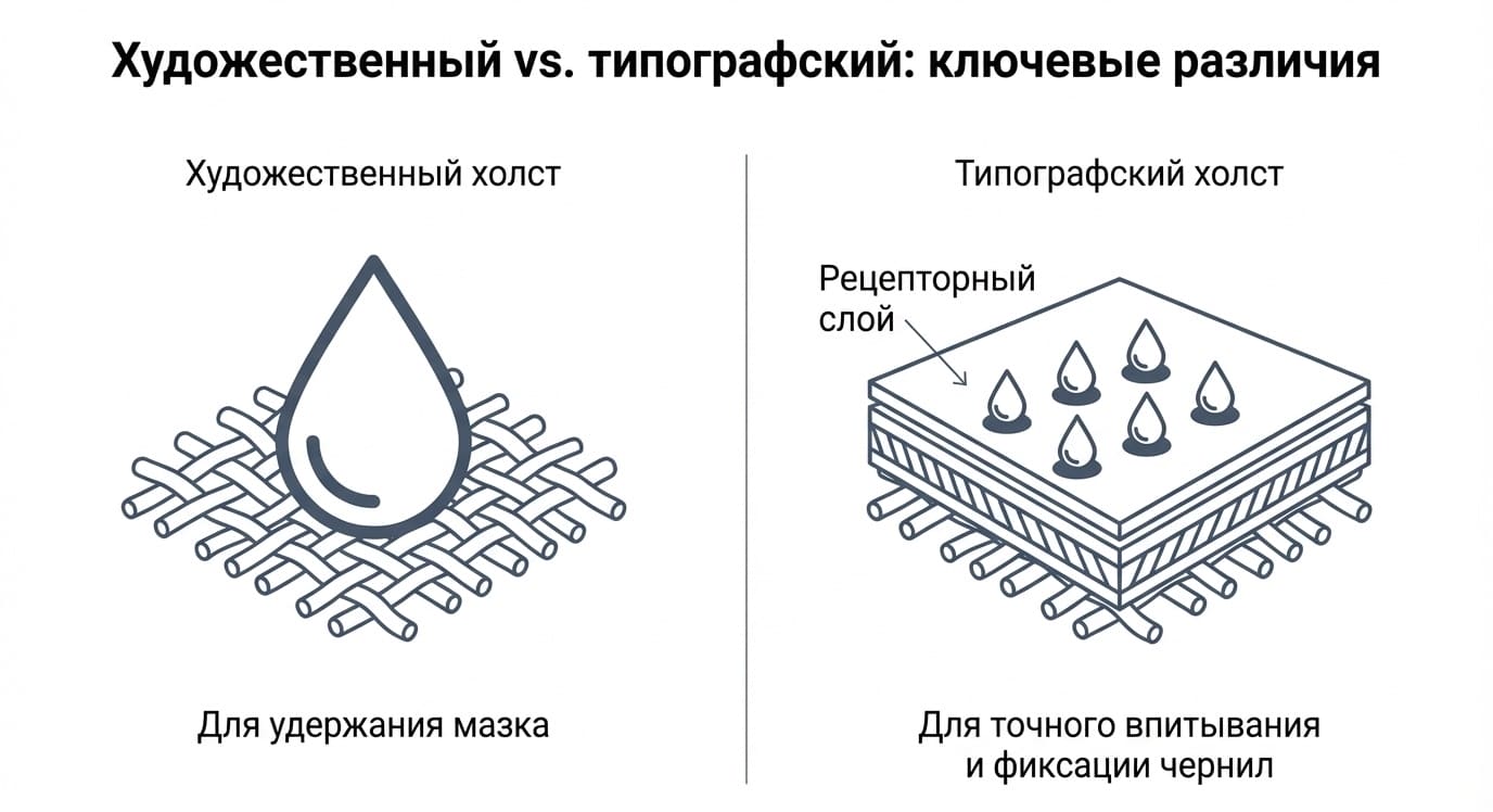 Холст в типографии: виды, состав и применение в печатной промышленности