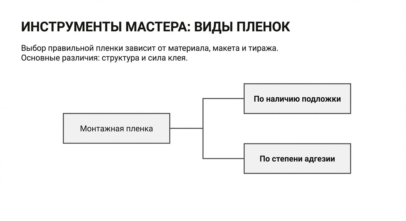 Монтажная пленка в типографии