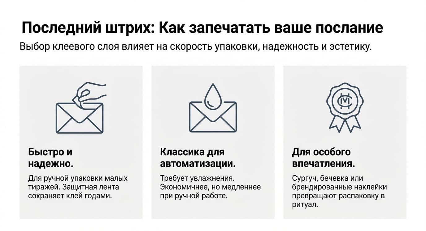 Конверт в типографии: виды, материалы и способы закрытия