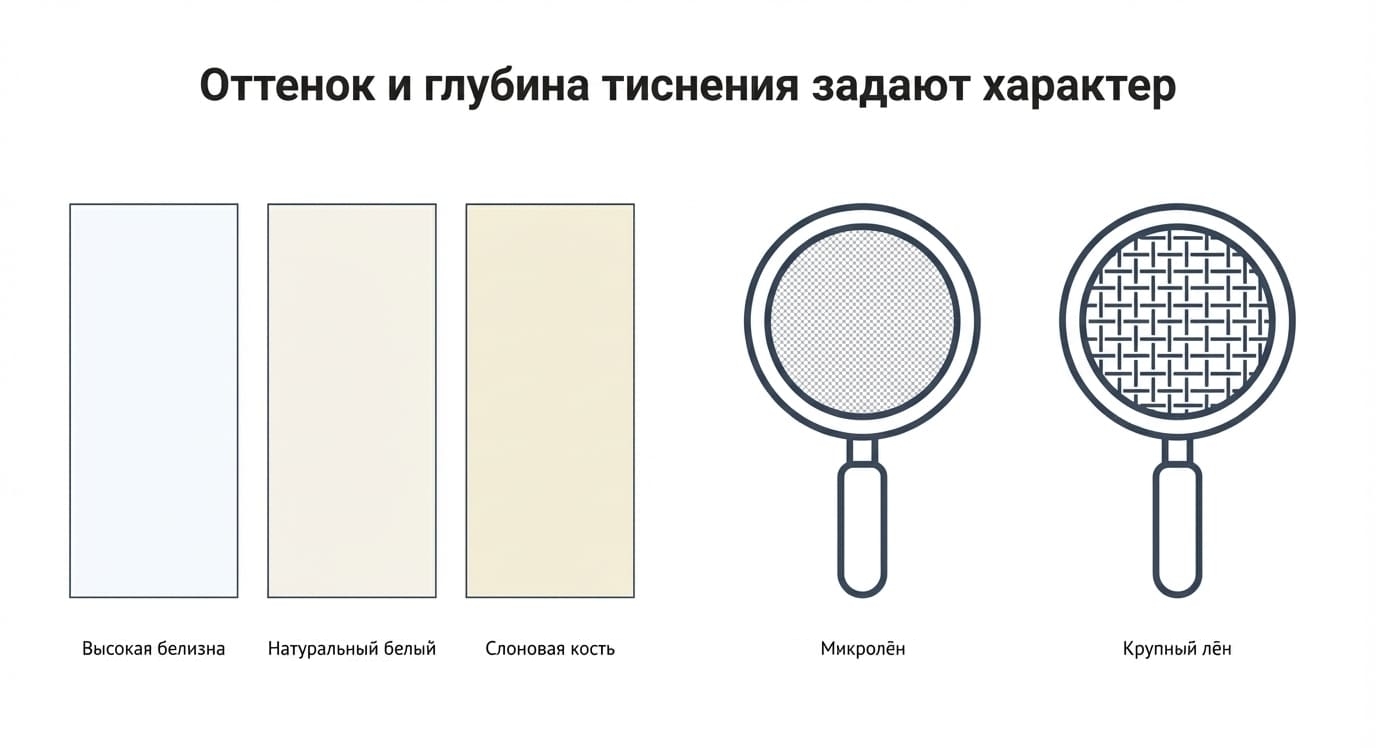 Дизайнерская бумага «лён»: виды, преимущества и применение в типографии